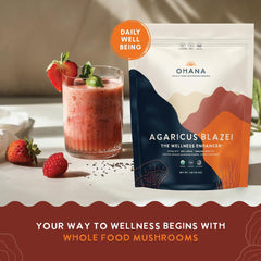 Ohana Agaricus Blazei mycelial biomass and primordia blend highlights beta-glucans