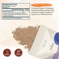 Ohana Cordyceps Extract label details — ingredients and diet tips.