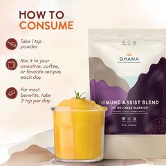 Ohana Immune Assist Blend tea cup promotes a warm beverage routine.