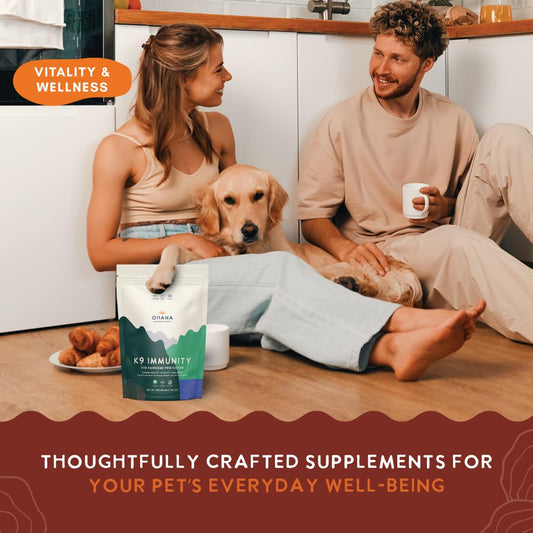 Ohana K9 Immunity powder measuring scoop for simple daily dosing