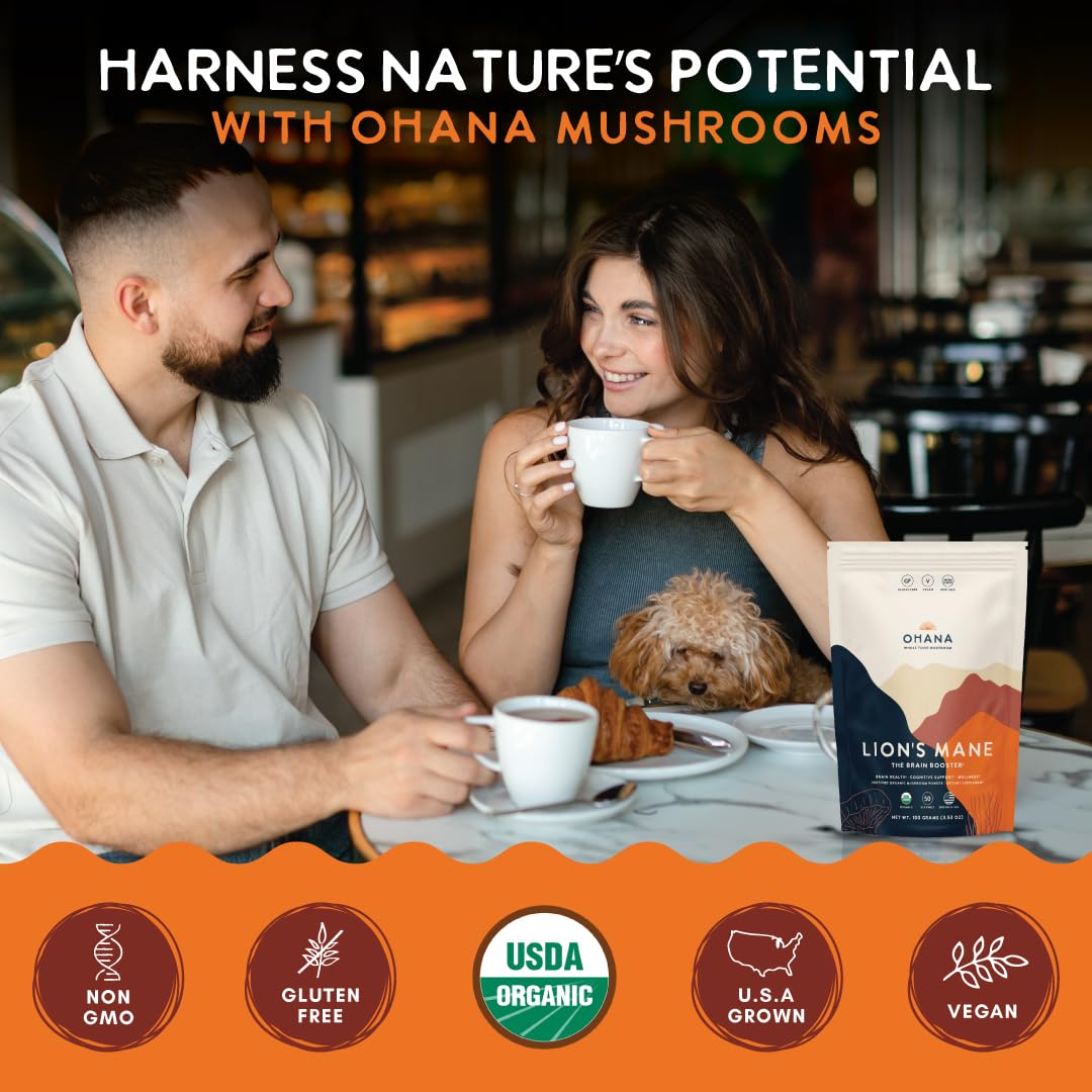 Ohana Lion’s Mane product in kitchen setting as everyday wellness ritual.