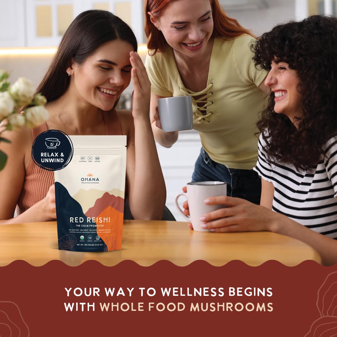 Ohana Red Reishi capsule form for convenient daily usage