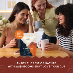 Ohana Turkey Tail powder spoon easy measurement for consistent daily servings.