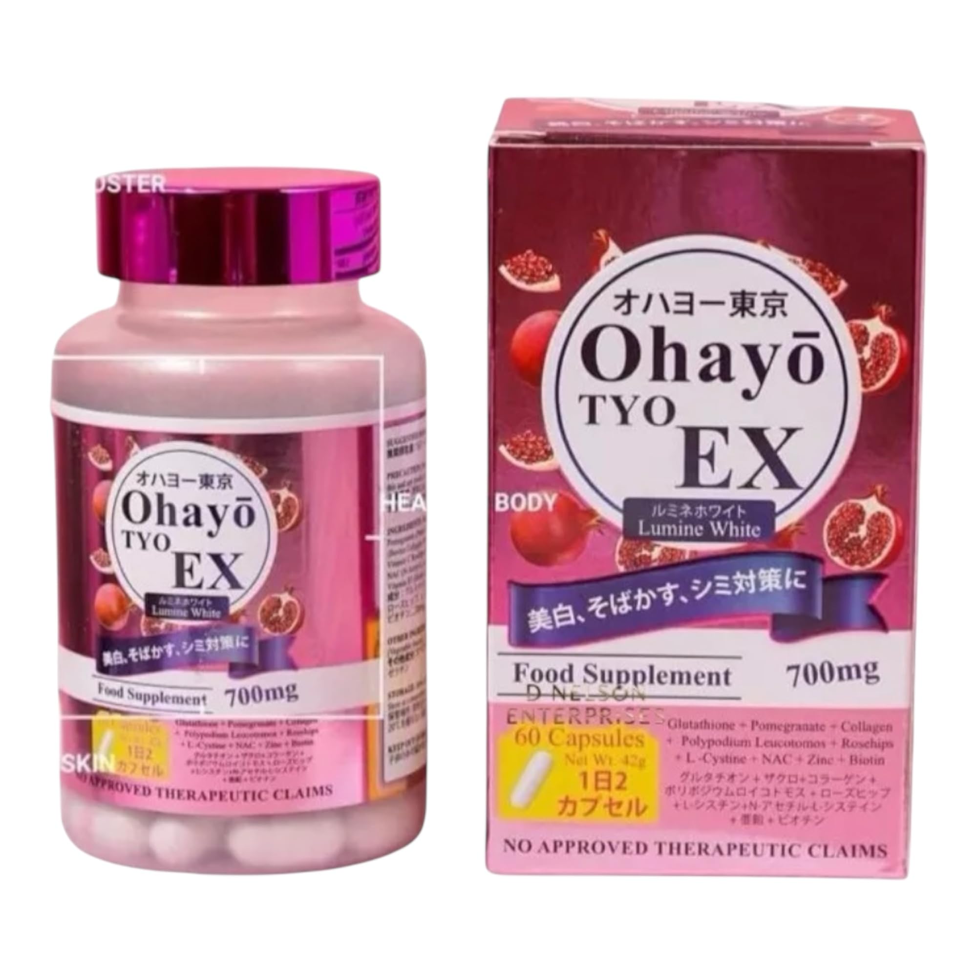 Ohayo TYO EX Lumine White bottle with glow-enhancing ingredients