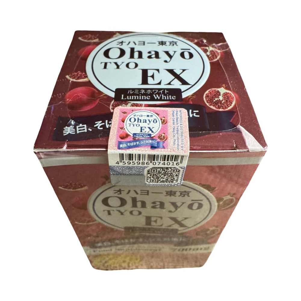 OhayoTYO EX Lumine White packaging box communicates premium formulation and origin.