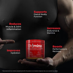 Oh!mino BCAAs + EAAs sugar-free mix promotes steady energy without caffeine