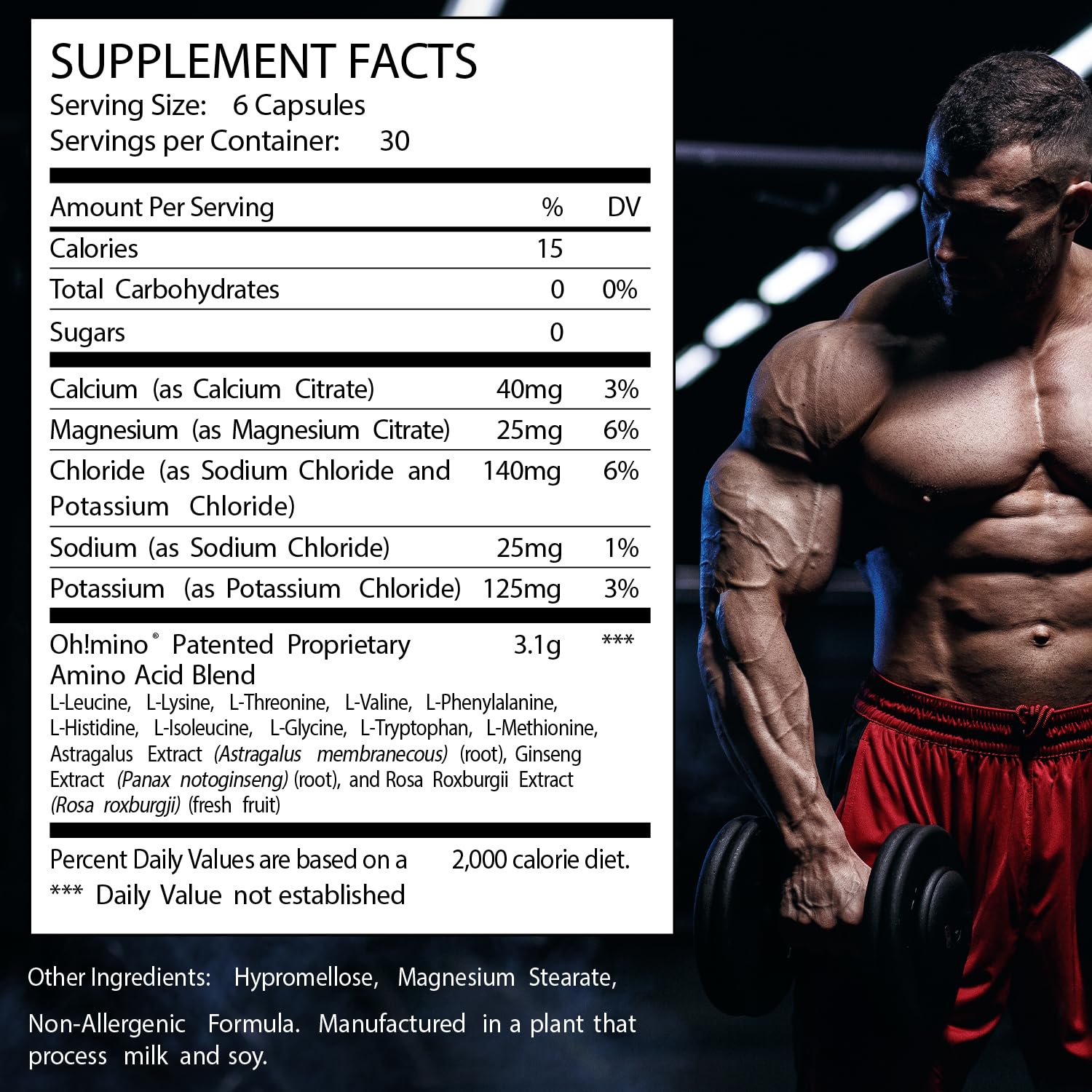 Oh!mino essential amino acids capsules for daily fueling and recovery