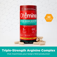 Oh!mino nutrition label indicates sugar-free, carb-conscious nutrition.