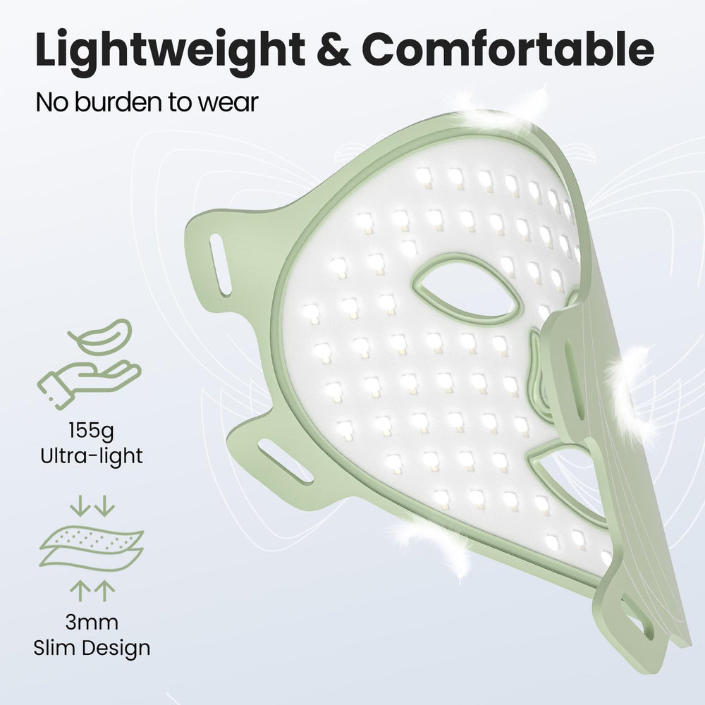 Oiameen LED mask built-in timer for easy treatment planning.