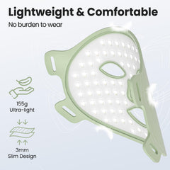 Oiameen LED mask built-in timer for easy treatment planning.