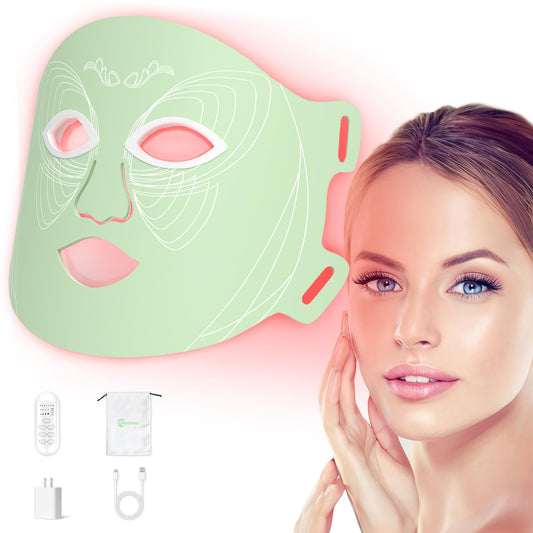 Oiameen LED mask full-face seven-color light therapy for glowing skin.