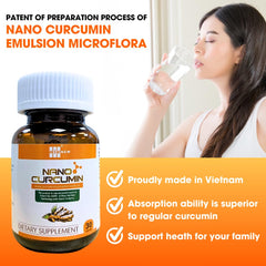 OIC NEW Nano Curcumin packaging display showcases on-shelf appeal and clear dosage guidance.