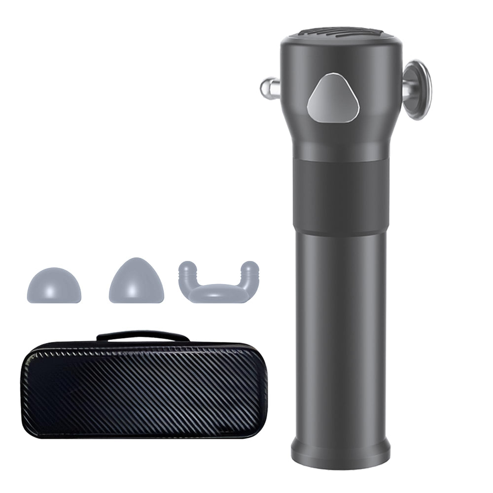 OIey OLEY massage gun front view with dark gray finish for portable muscle relief.