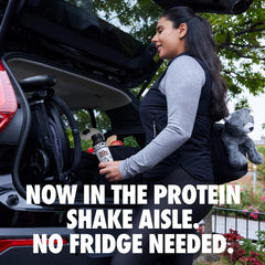 Oikos Salted Caramel Protein Shake shelf-stable packaging ready to stash.