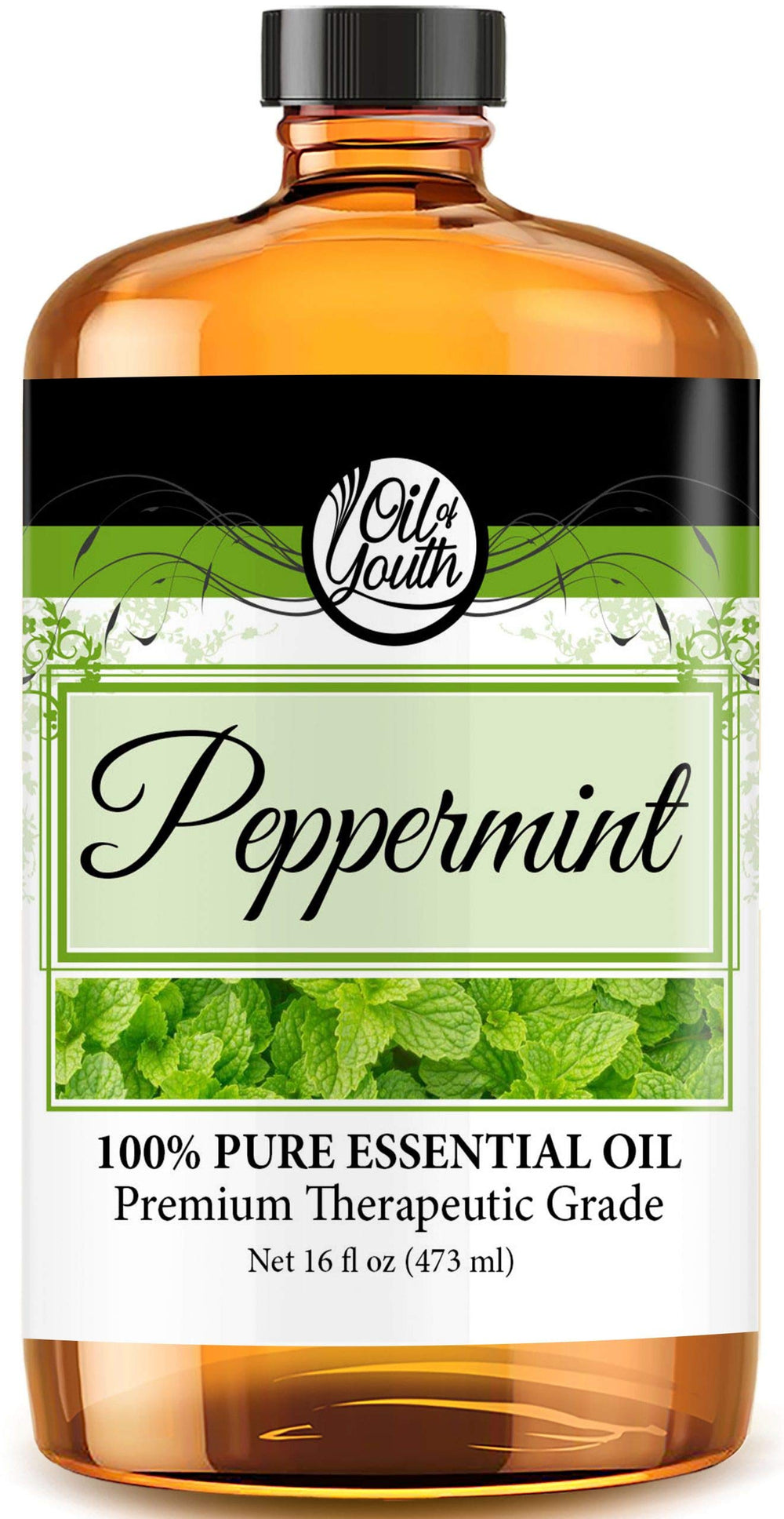Oil of Youth Peppermint Oil bottle pour for refreshing aromatherapy sessions