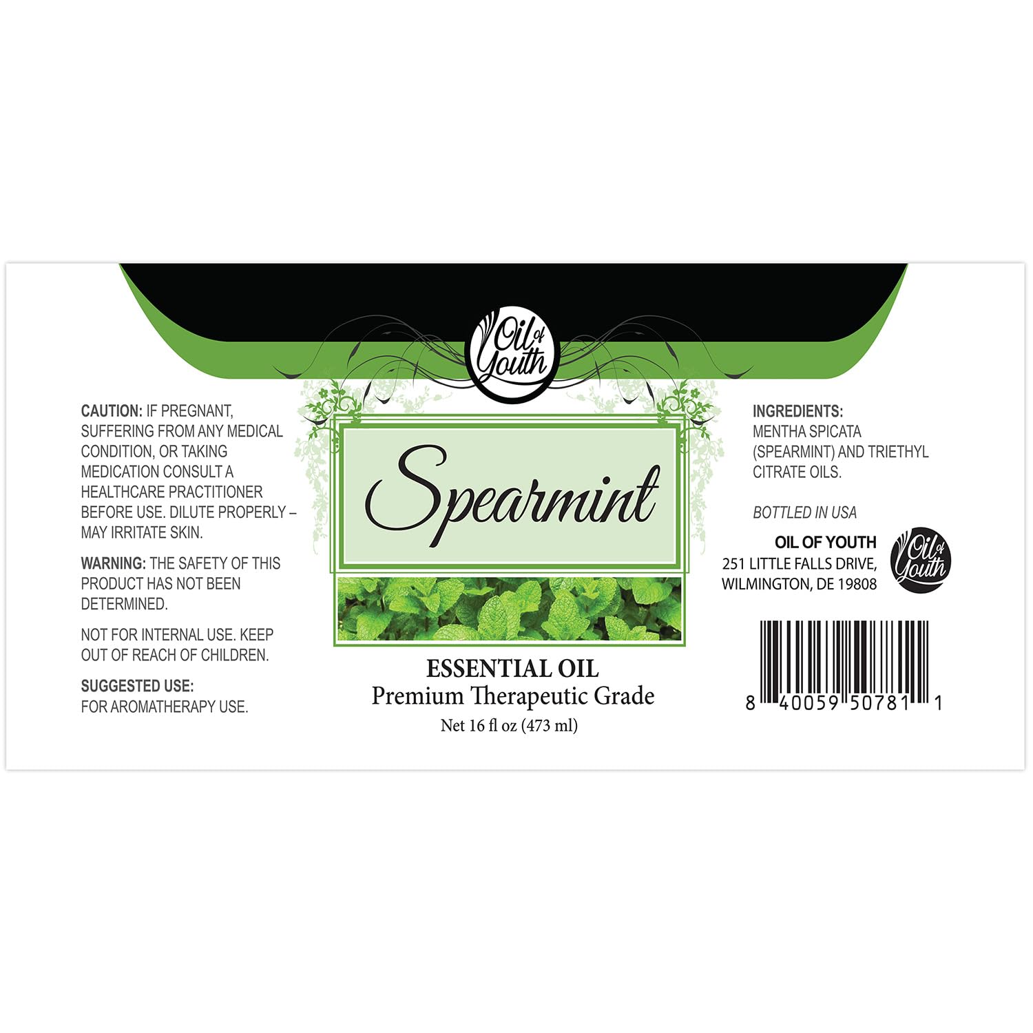 Spearmint essential oil in diffuser scenario for a refreshing aroma
