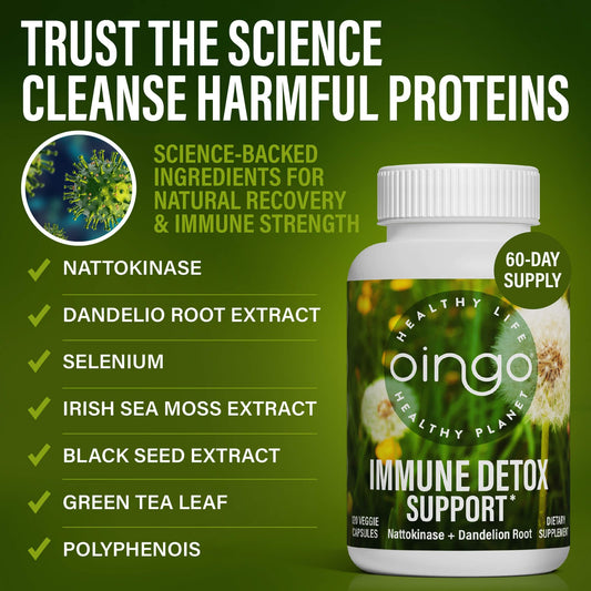 Close-up of Oingo capsules highlighting easy daily supplementation.