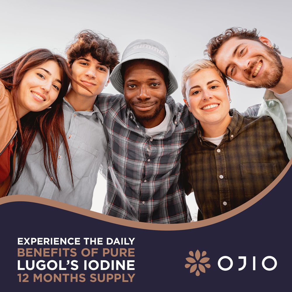 Topical-use Ojio Lugol's Iodine drops suitable for skin application