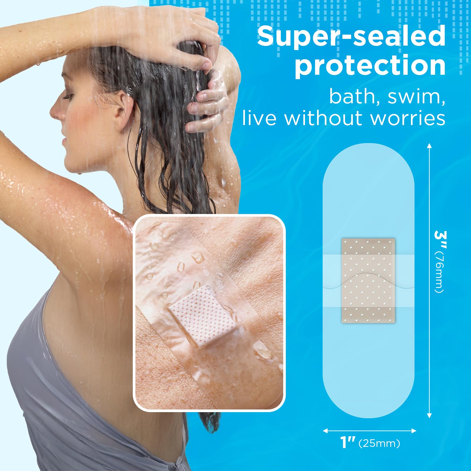 OK TAPE breathable sheer bandages stay comfortable while moving with the skin.
