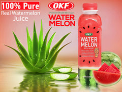 OKF Watermelon with Aloe Vera bottle beside lunchbox for travel use