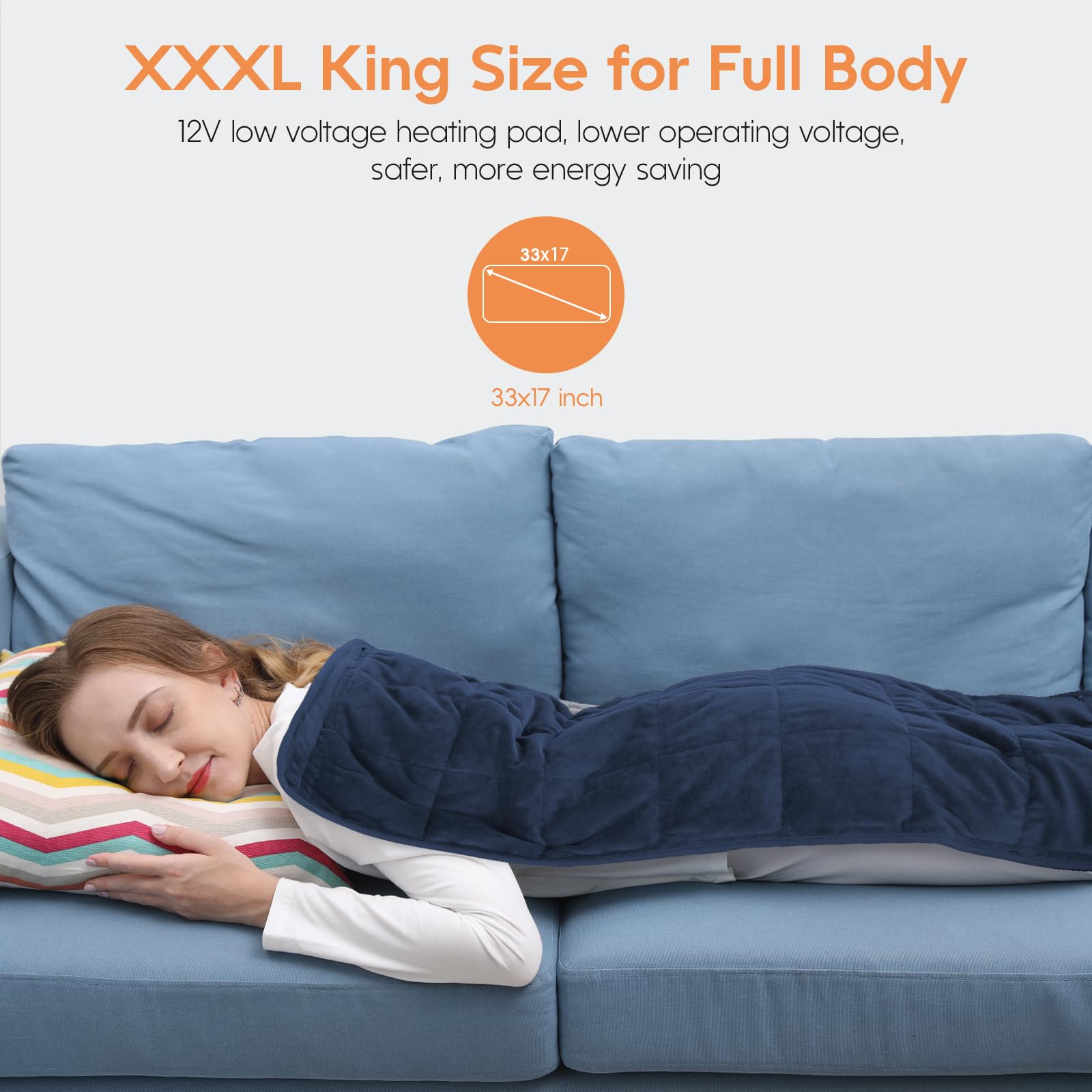 OKK pad features 3 heat levels for customizable comfort.