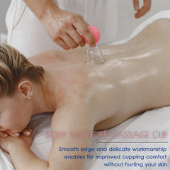 Okmaba four-size cupping set highlighting comfortable grip and safe use.