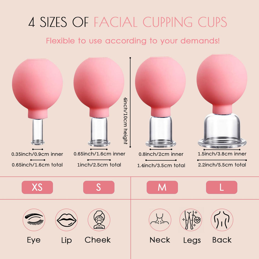 Okmaba face-neck cupping close-up showing ergonomic sizes for targeted use.