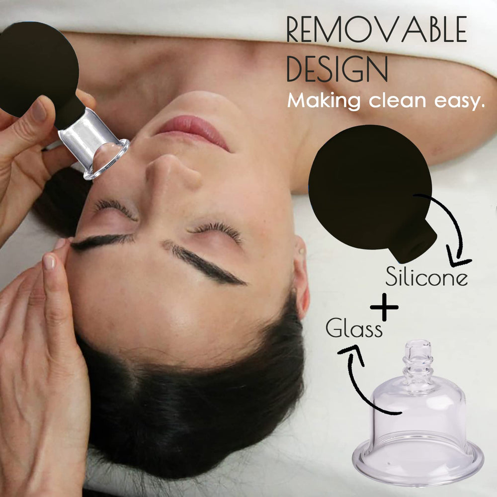 okmaba S M L cup set for neck and décolletage care.
