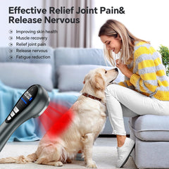 Okyna red light wand targets a painful area for potential relief.