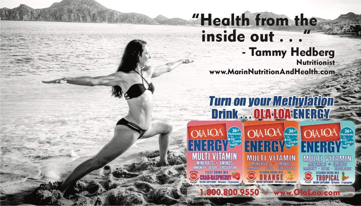 Ola Loa Energy packaging highlights gluten-free and dairy-free formula.