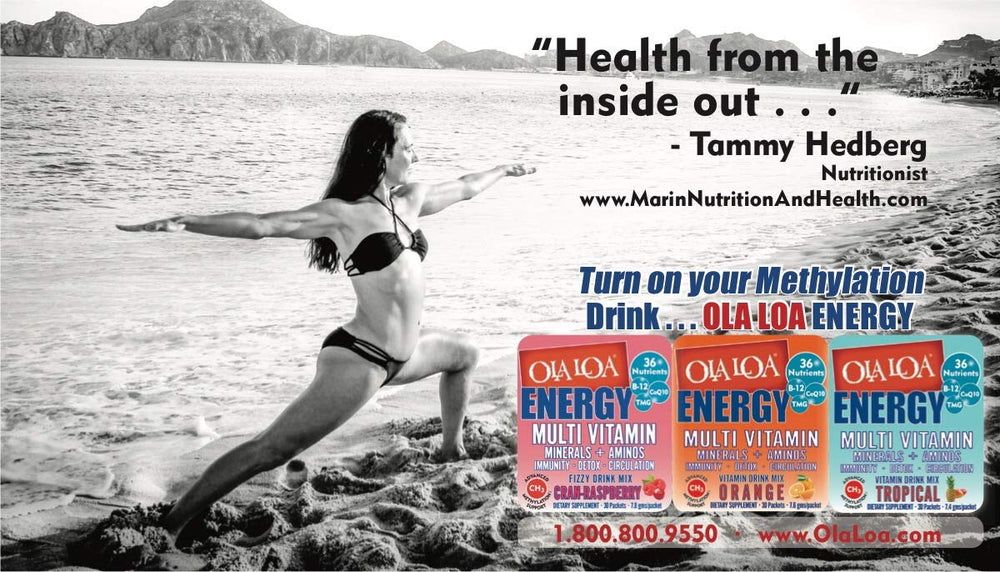 Ola Loa Energy packaging highlights gluten-free and dairy-free formula.