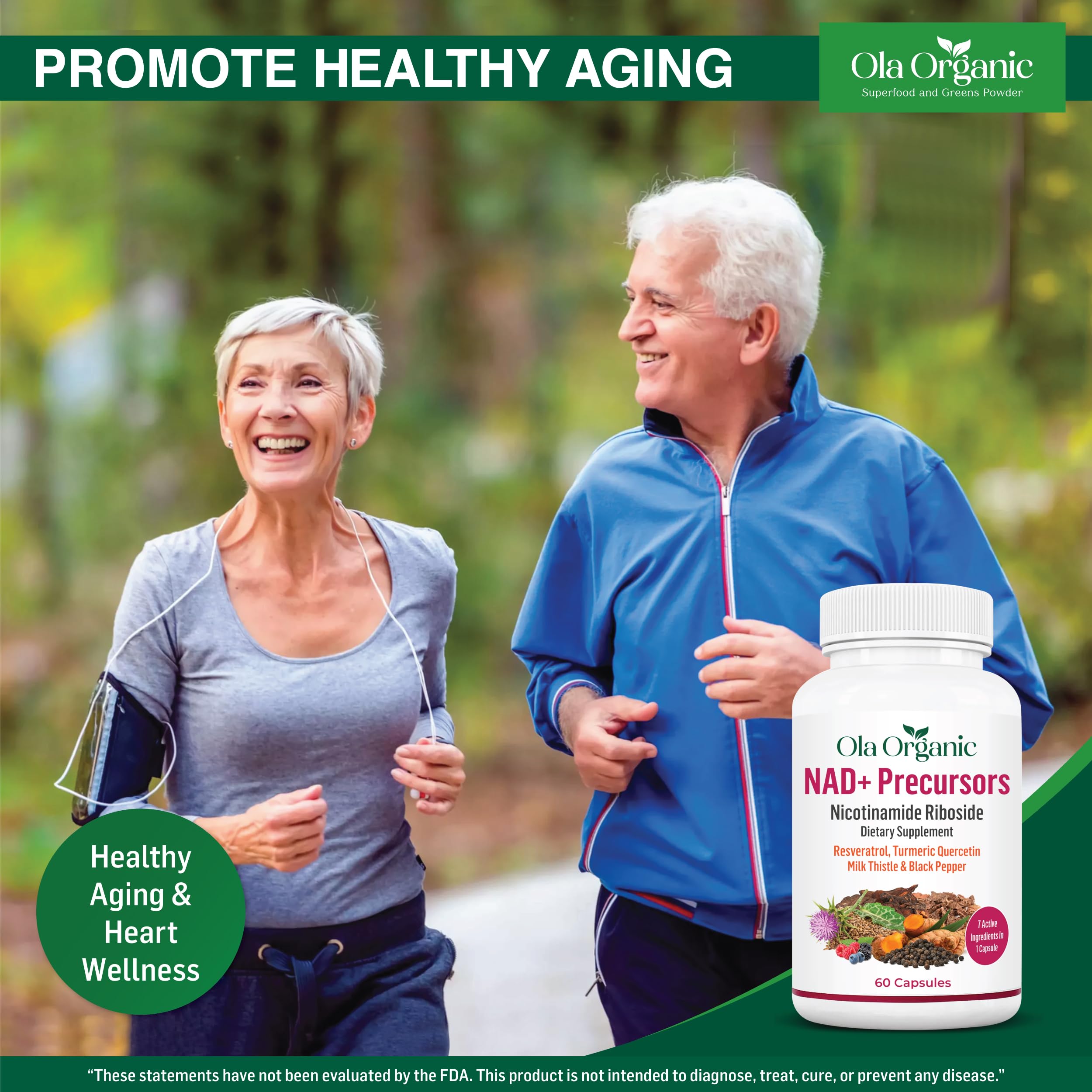 Ola Organic NAD+ Plus pantry display integrated into a wellness routine