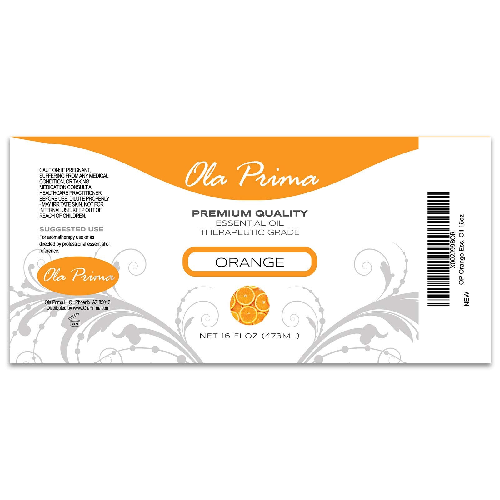 Ola Prima Orange Oil diffuser setup with uplifting citrus aroma