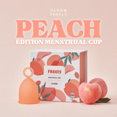 Oldam Freely menstrual cup insertion guidance showing comfortable fit