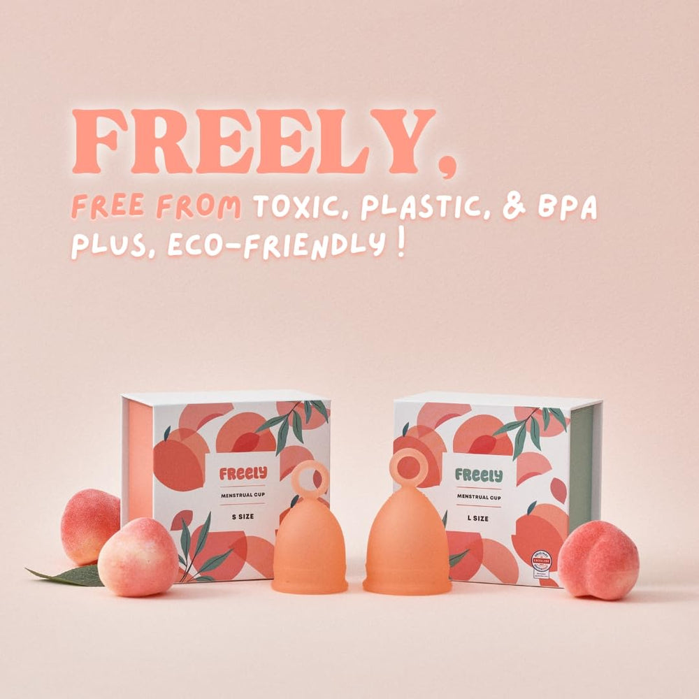 Oldam Freely menstrual cup compact packaging for on-the-go storage