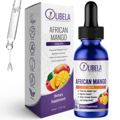 OLIBELA African Mango Drops bottle for convenient daily use and appetite support.