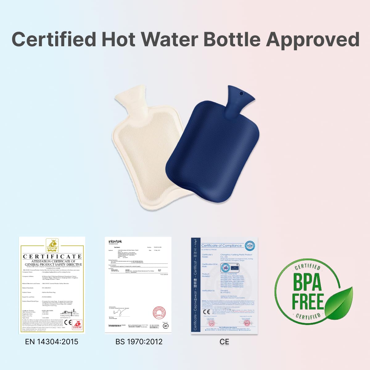 OliviaLiving hot water bottle used as cold pack for fever or swelling.