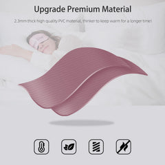 OliviaLiving hot water bottle 2l burgundy knitted cover skin-friendly warmth