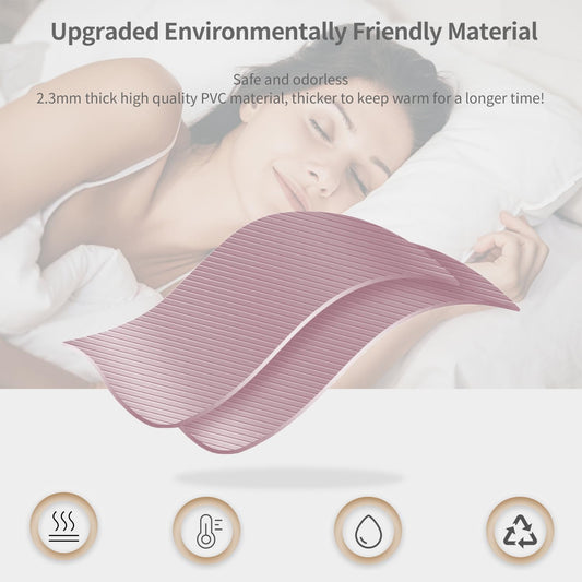 OliviaLiving bottle in bed illustrating long-lasting warmth through the night.