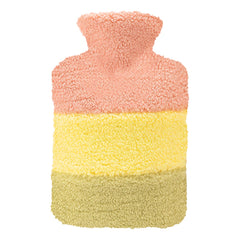 OliviaLiving hot water bottle with premium cover close-up showing plush texture for comfort.