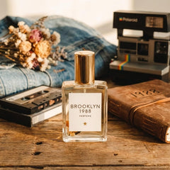 Olivine Atelier Brooklyn 1988 liquid glow hints at Amber Blanc warmth.