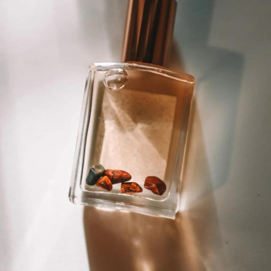 Olivine Atelier Tiger Moon bottle side shows travel friendly size for on the go use.
