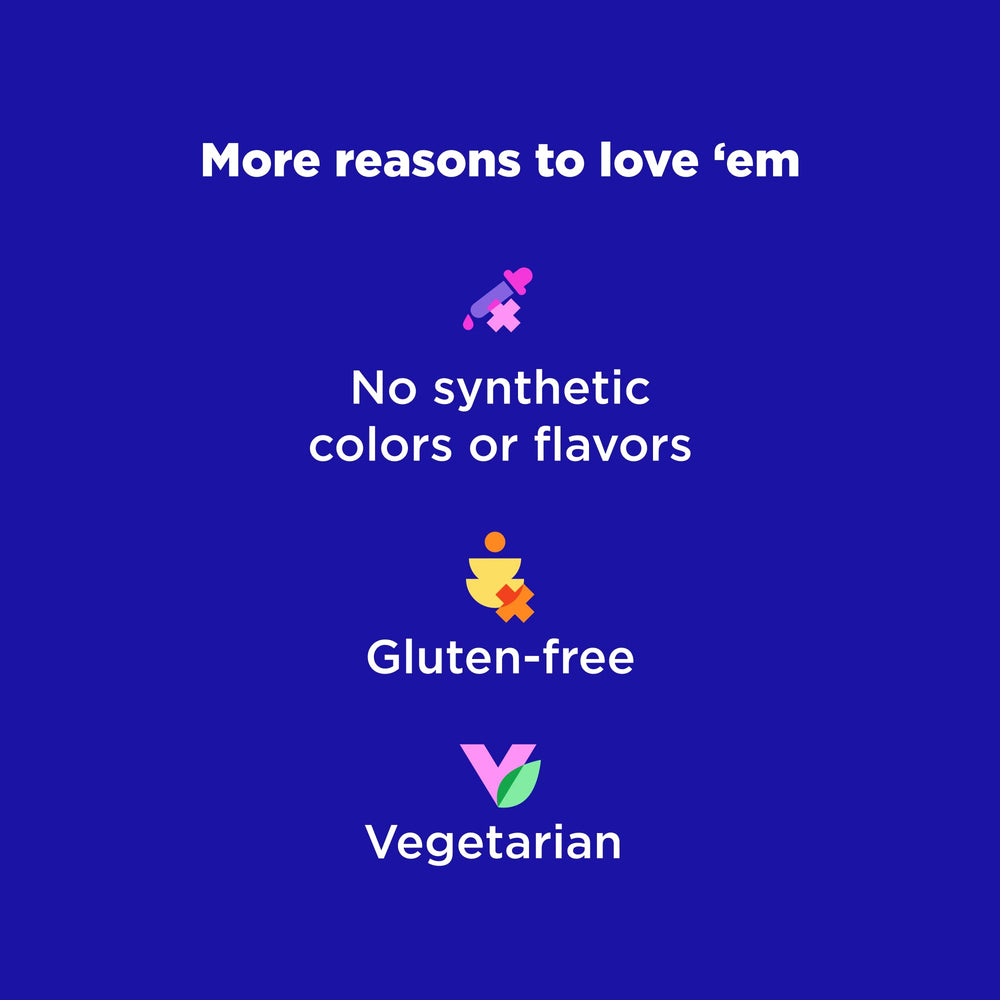 OLLY Relaxing Magnesium Gummies flavor profile featuring raspberry and lavender for a calming routine
