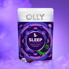 Gummies showcase blackberry flavor with a hint of mint for bedtime