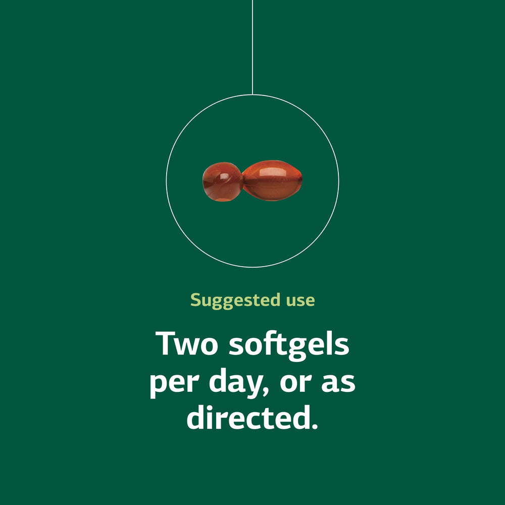 Close-up of Olprima softgels conveys premium quality and easy swallow.