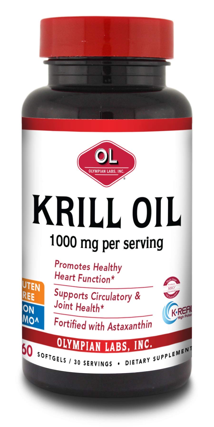Olympian Labs Antarctic Krill Oil bottle for daily omega-3 support.