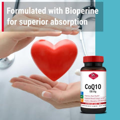 Olympian Labs Coq bottle in hand ready for morning routine.