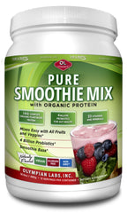 Olympian Labs Pure Smoothie Mix bottle label showing protein-rich formula