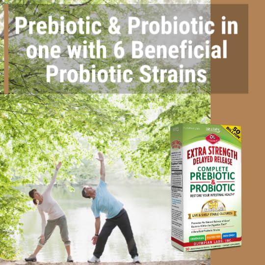 Olympian Labs vegetarian capsules for easy daily probiotic intake.