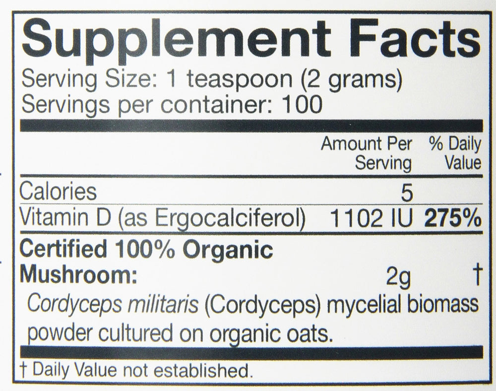 Om Mushroom Superfood Cordyceps powder in a shake for sustained energy